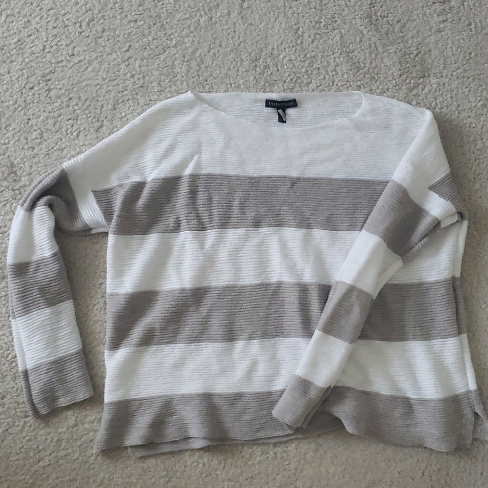 XS cropped bold stripe sweater